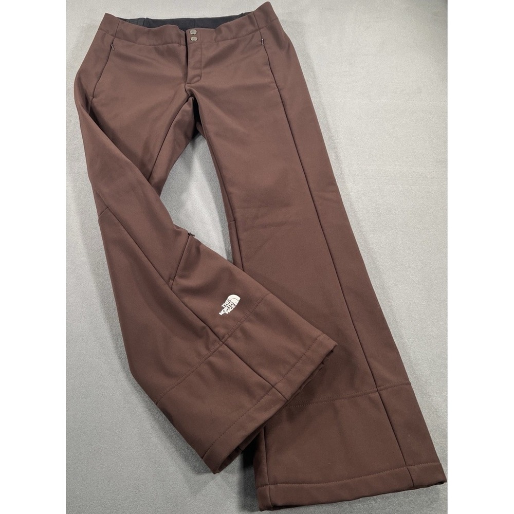 The North Face Women's Brown Softshell Snow Pants M Regular Bootcut Winter Ski - Picture 11 of 16